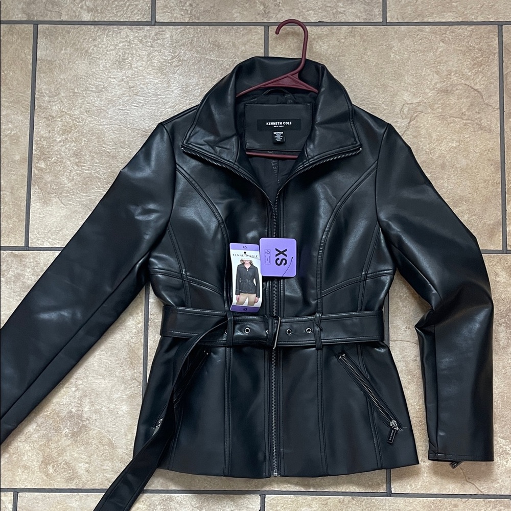 Kenneth Cole Black Leather Jacket